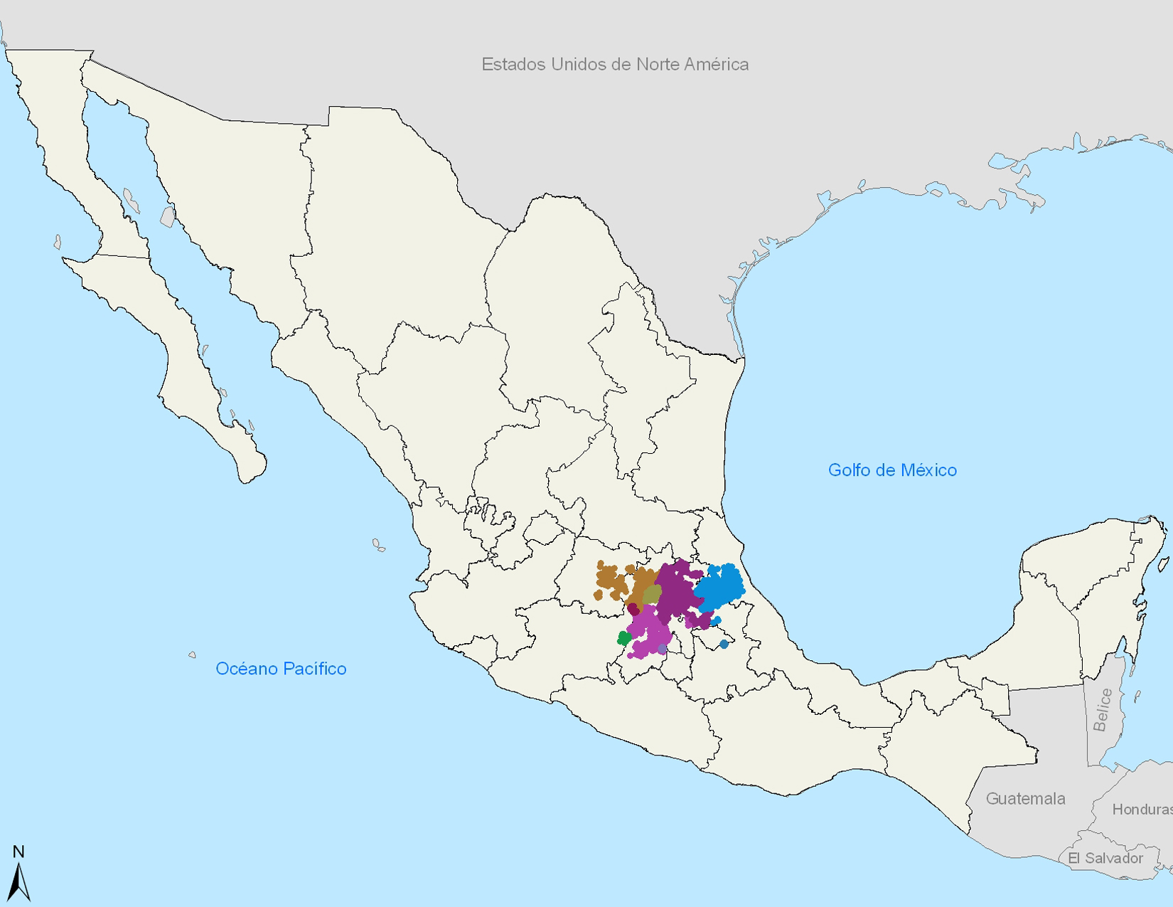 mapa de presencia otomí en México