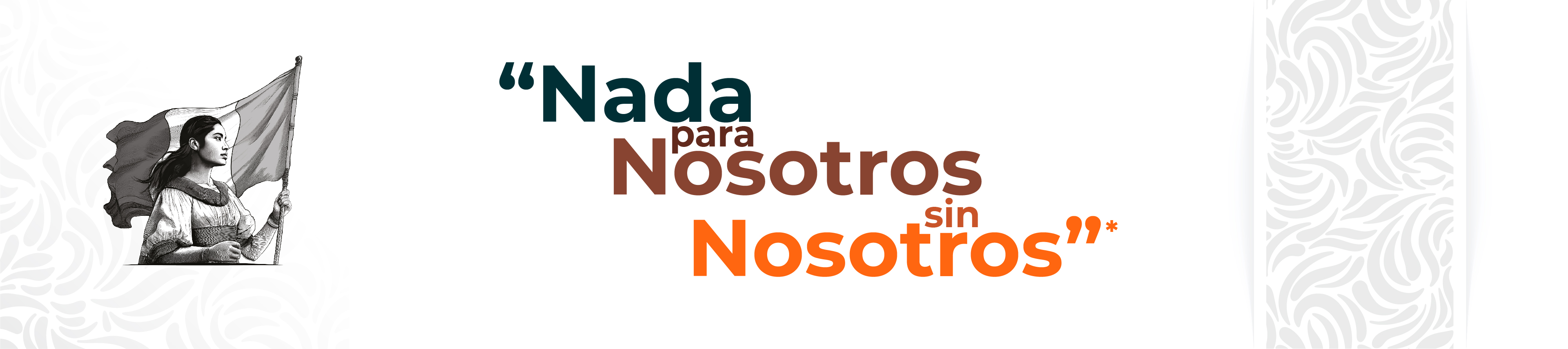 Banner nada para nosotros sin nosotros